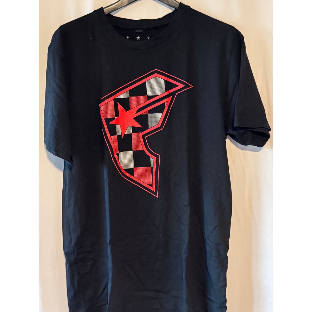 Famous Germany Graphic T-Shirt Black Red Check Logo - XL